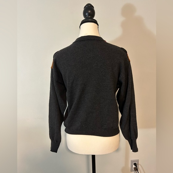 Retro 80's Multi-color Textured Wool Women's Sweater Sz. Small - Picture 3 of 7